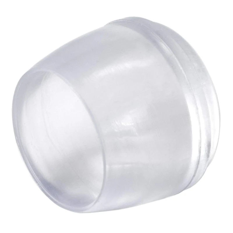 Adsamm® / 100 x Leg tips | Ø 0,71'' (Ø 18 mm) | transparent | round | Premium quality outer caps for tubular steel chairs by Adsamm®