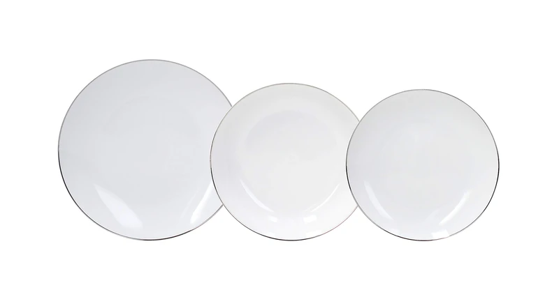 Tognana Metropolis 18-Piece Porcelain Dinner Set for 6 People, White