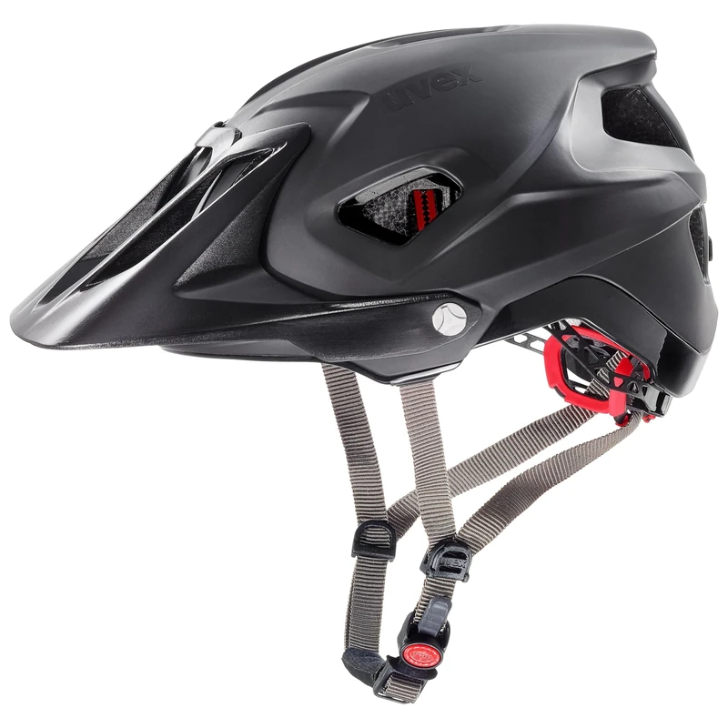 uvex Quatro Integrale - Extremely Lightweight Mountain Bike Helmet for Men & Women - Individual Fit - Adjustable Shield - Black Matt - 52-57 cm