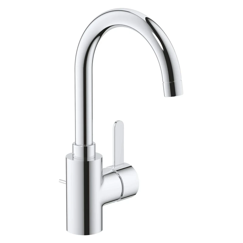 GROHE Eurosmart Cosmopolitan Single-Lever Basin Mixer with High Swivel Spout and Pop-Up Waste Set, Chrome, 32830001