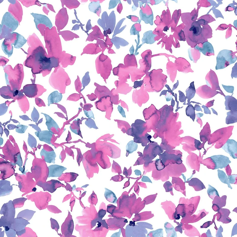 RoomMates Bright Watercolor Floral Peel and Stick Wallpaper