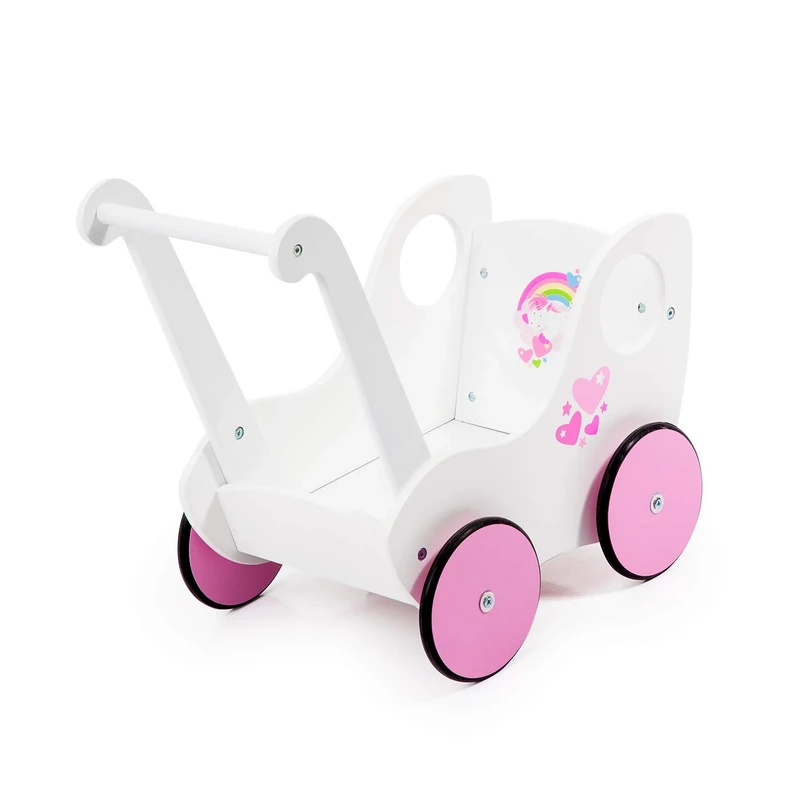 Bayer Design - Wooden Pushchair for Dolls Princess World, Baby Walker, Cute Design