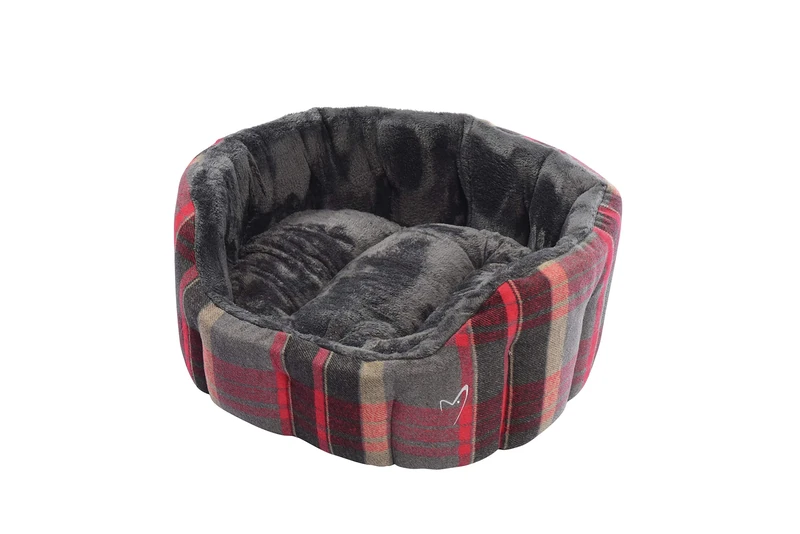 Gorpets Camden Deluxe Bed Large 76 cm (30 Inch) Red Check