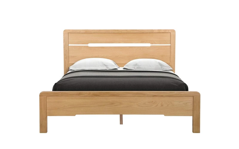 Julian Bowen Curve Bed, Oak, King