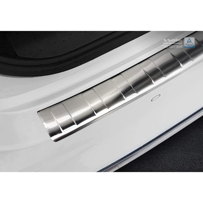 Avisa Black Mirror Stainless Steel Rear bumper protector compatible with Mazda CX-5 II 2017- incl. Facelift 'Ribs'