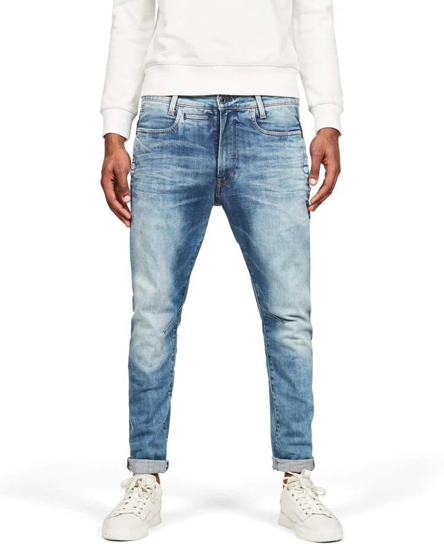 G-STAR RAW Men's D-Staq 3D Slim Jeans Jeans, Blue (faded medium aged D05385-9178-A588), 35W / 40L