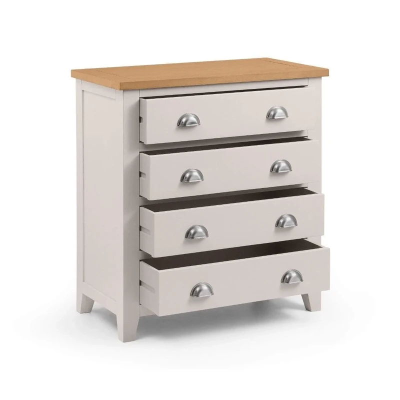 Julian Bowen Richmond 4+2 Drawer Chest - Elephant Grey Chests