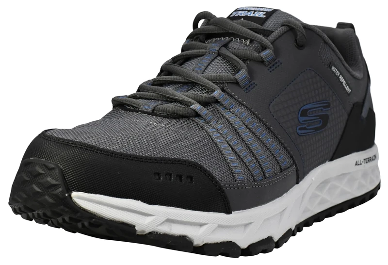 Skechers Men's Escape Plan Trainers, Grey Charcoal Blue Ccbl, 11 UK