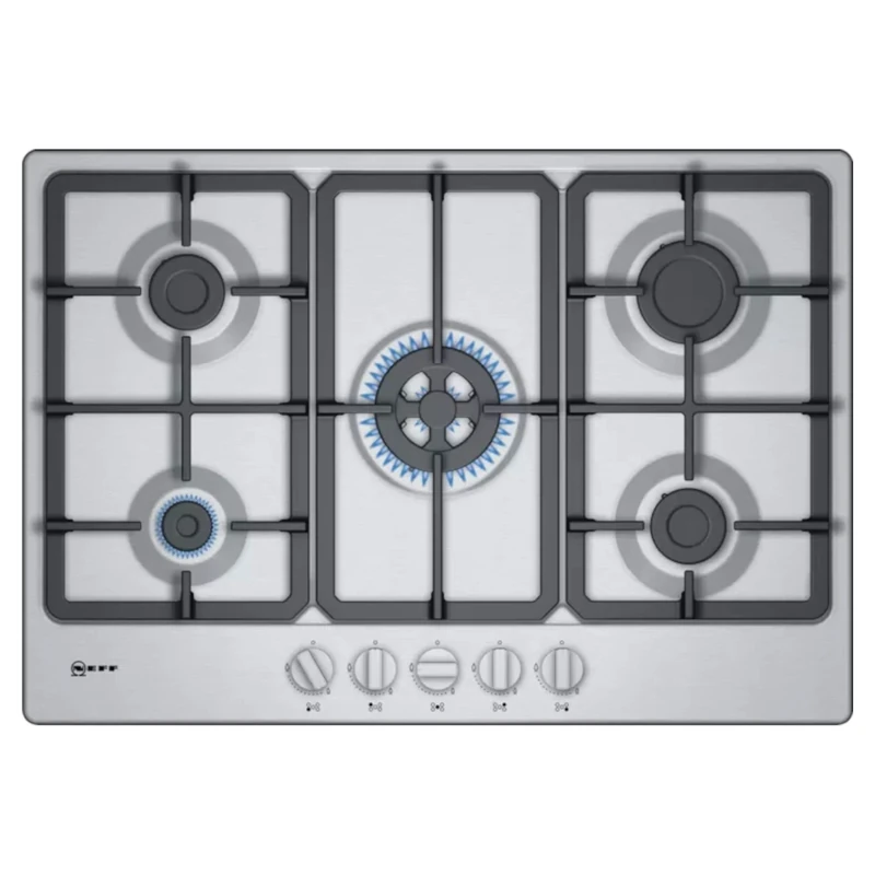 T27BB59N0 750mm 5 Burner Gas Hob - Stainless Steel