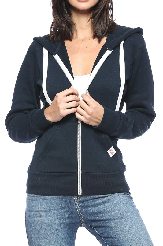 Urban Look Womens Active Long Sleeve Fleece Zip Up Hoodie with Plus Size - - Large