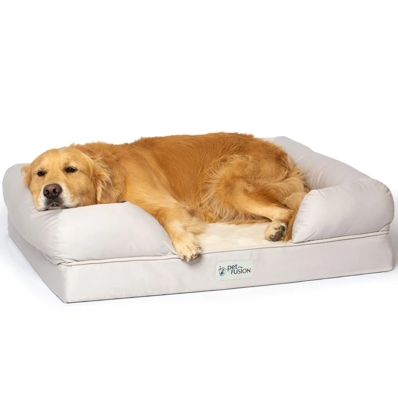 PetFusion Ultimate Dog Bed, Solid CertiPUR-US Orthopedic Memory Foam, Multiple Colors and Sizes, Medium Firmness Pillow, Waterproof Liner, Breathable Bed Cover, Cert. Skin Contact Safe, 3yr Warranty