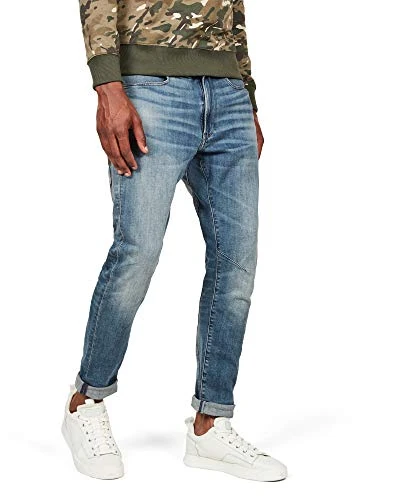 G-STAR RAW Men's D-Staq 3D Slim Jeans Jeans, Blue (worn in aged D05385-8968-A572), 35W / 28L