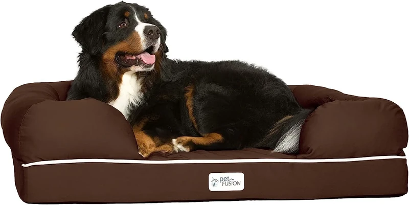 PetFusion Ultimate Dog Bed, Solid CertiPUR-US Orthopedic Memory Foam, Multiple Colors and Sizes, Medium Firmness Pillow, Waterproof Liner, Breathable Bed Cover, Cert. Skin Contact Safe, 3yr Warranty
