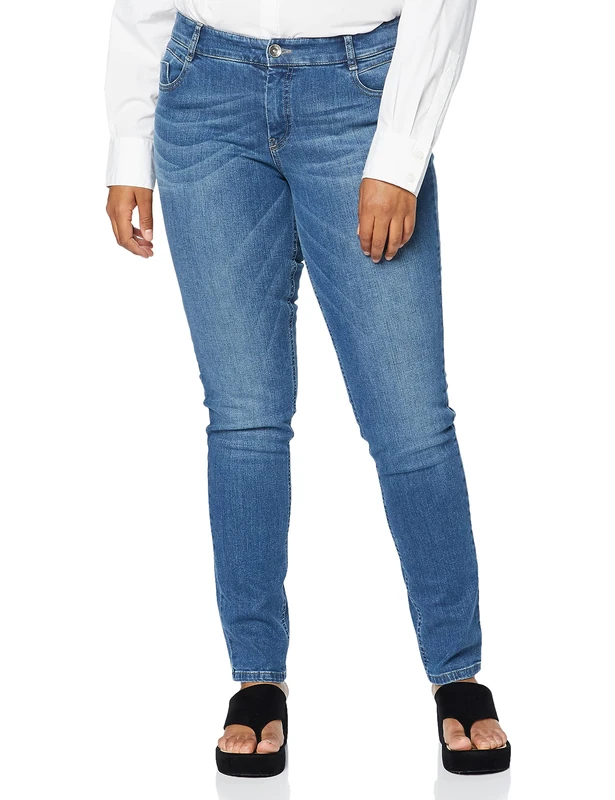 Atelier GARDEUR Women's Zuri90 Slim Jeans, Blue (Dark Stone 168), W38 (Manufacturer Size: 38L) - Image 1