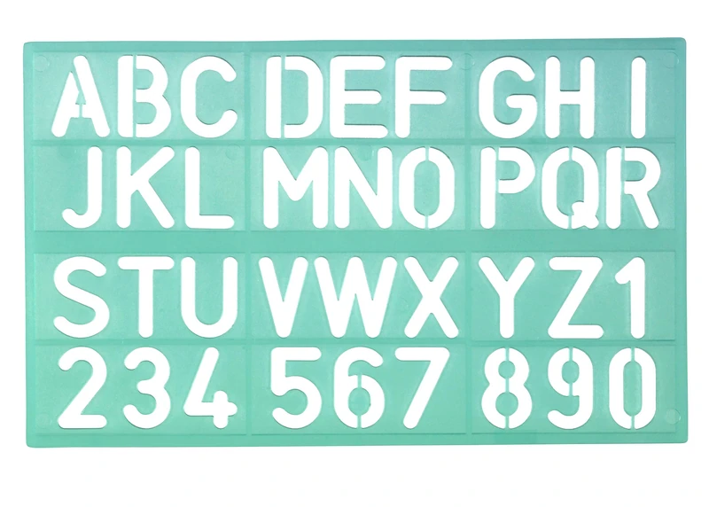 Linex 100412307 Lettering Stencil 8530 Lettering Height 30 mm Number Stencil Numbers and Numbers Pack of 30