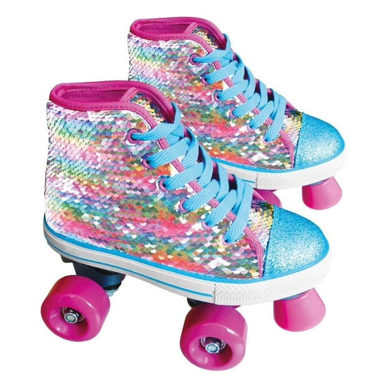 Girabrilla by Sport1 Roller Skates with Swivel Sequins, Multi-Colour, 35-36