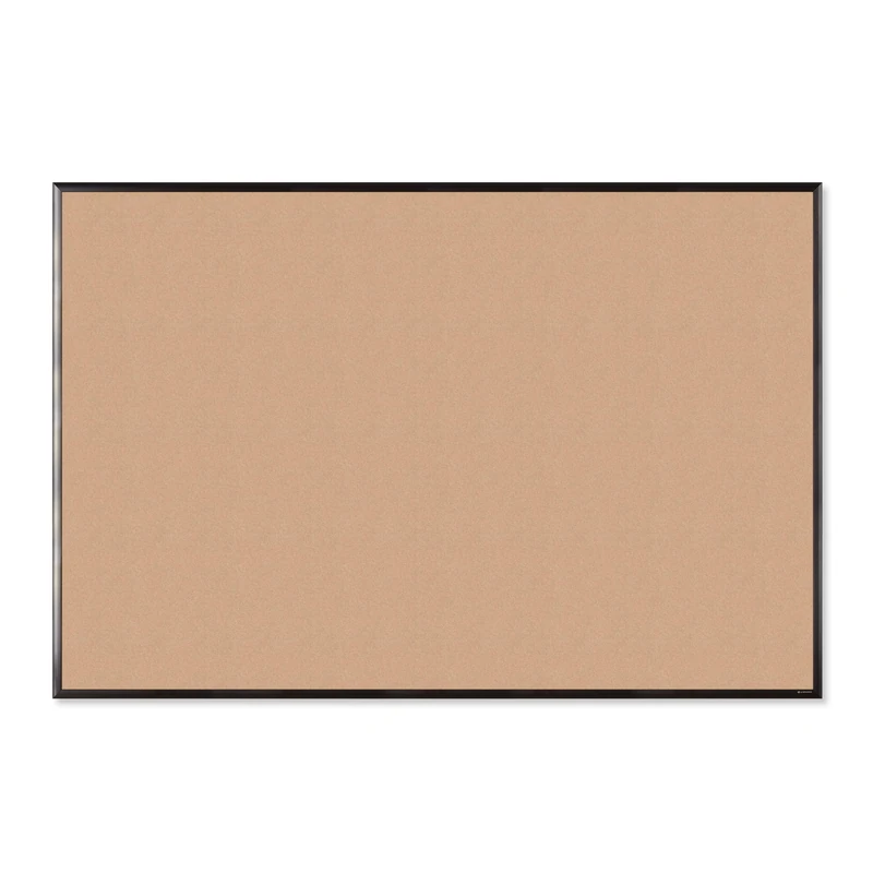U Brands Cork Board, Extra Wide Pin Board 178x119 cm with Black Aluminium Frame, Industrial Grade Bulletin Surface for Push Pins and Thumbtacks, Large Wall Notice Board for Office, School, Home
