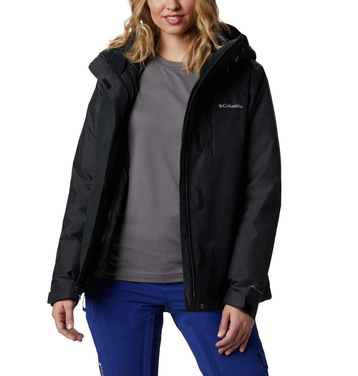 Columbia Women's Whirlibird IV Interchange Jacket, Black Crossdye, 3X Plus