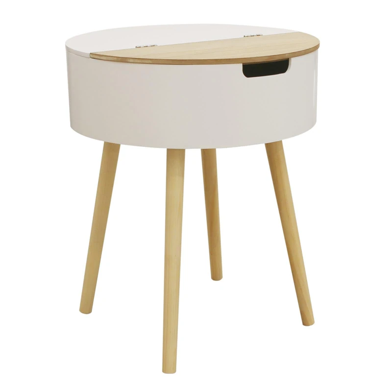HOME DECO FACTORY White Wooden Chest Table