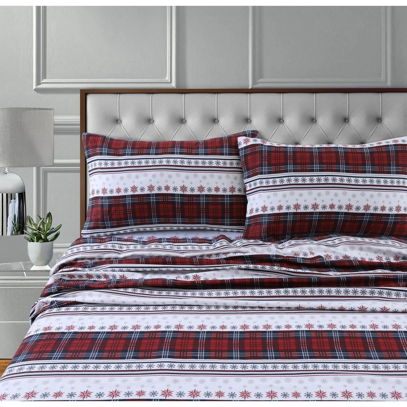 Tribeca Living Deep Pocket Sheet Set, Comfy Stripe, Full