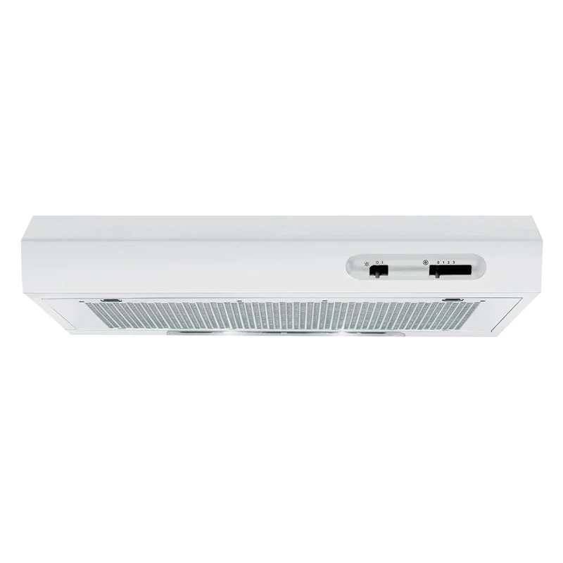 Indesit ISLK66FLSW 60cm Visor Cooker Hood - 3 Speed Slider & LED