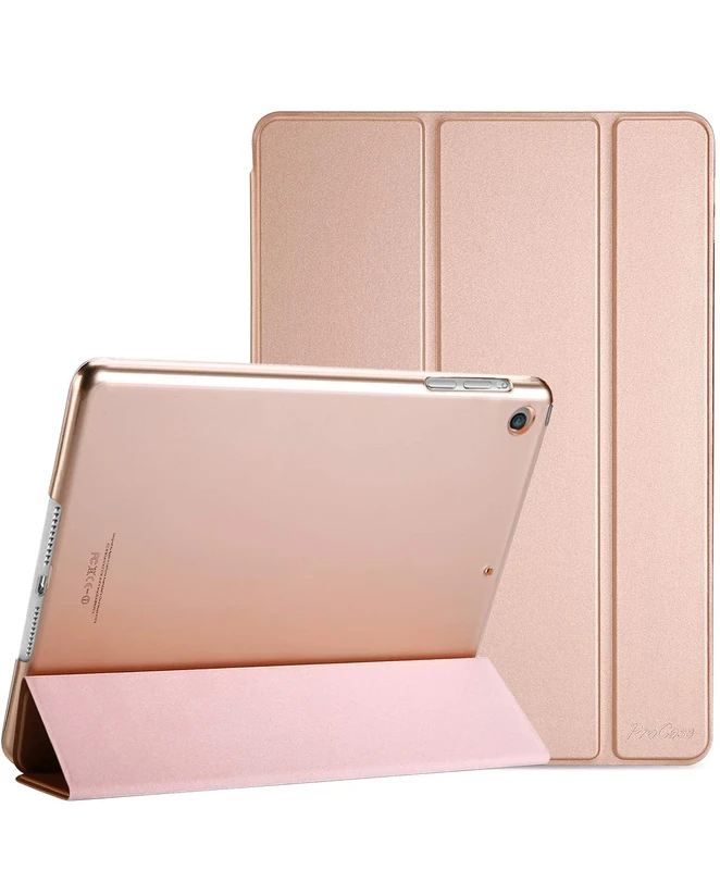 ProCase Smart Case for iPad Air 1st Generation 9.7 Inch, Protective Cover for iPad Air 1 Edition 2013 Model (A1474 / A1475 / A1476) -Rosegold