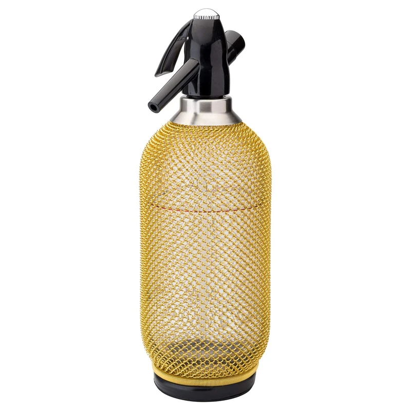 Harlequin Gold Soda Syphon 1ltr - Single - Vintage Inspired Soda Syphon
