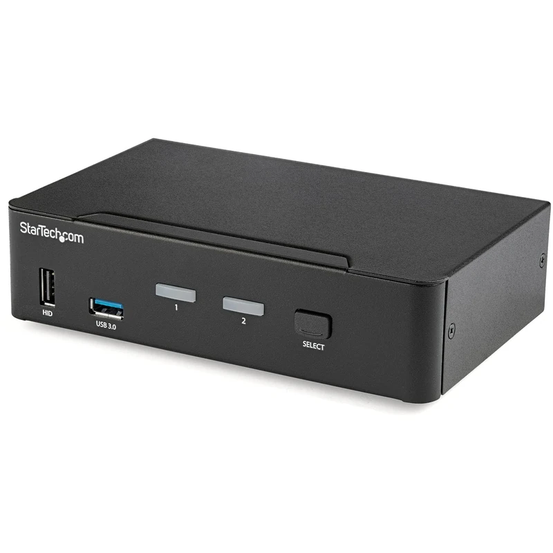 StarTech.com 2 Port DisplayPort KVM Switch - 4K 60Hz - Single Display - Dual Port UHD DP 1.2 USB KVM Switch with Integrated USB 3.0 Hub & Audio - Dell HP Apple Lenovo - TAA Compliant (SV231DPU34K)