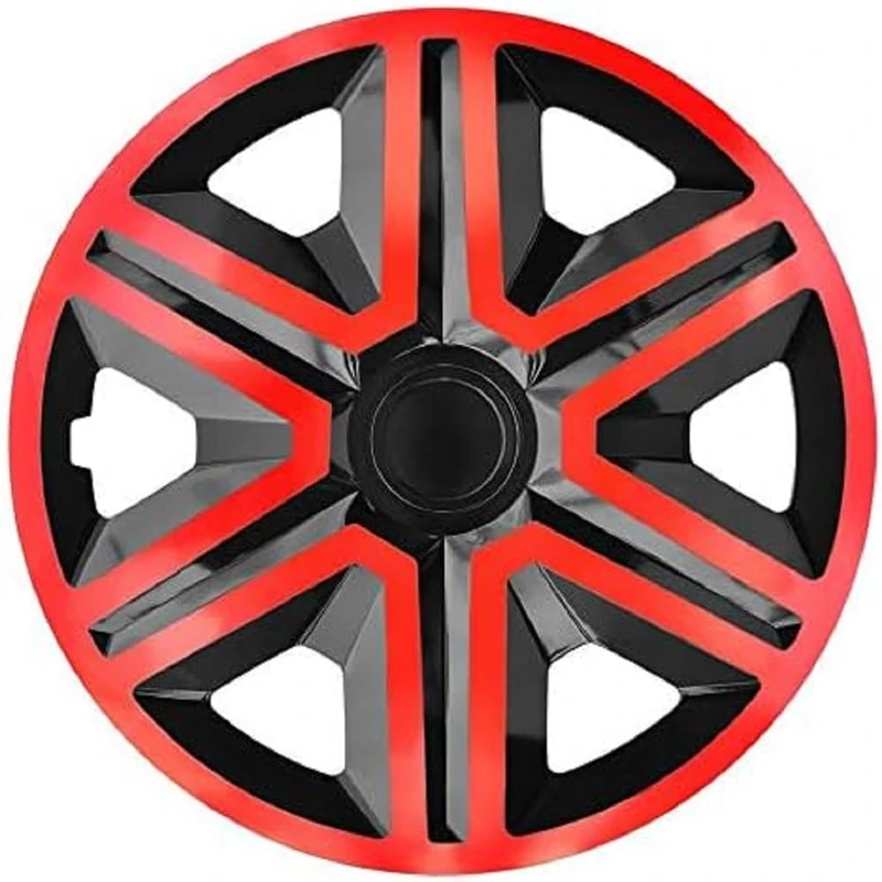 NRM Action Wheel Trims Black/Red 15 Inch Set of 4