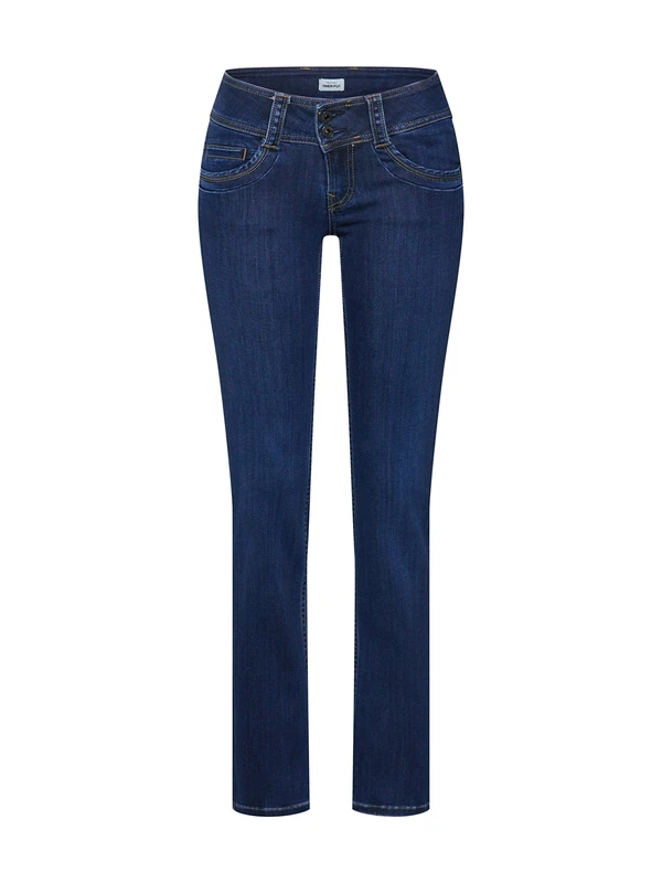 Pepe Jeans Women's Gen Powerflex Slim Fit Jeans, Blue (Poweflex Dark Used Denim Noir Db7), W33/L30