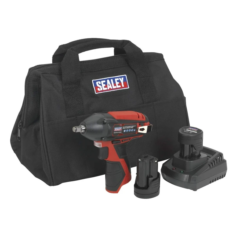 Sealey 12V SV12 Series 3/8" Sq Drive Impact Wrench Kit - 2 Batteries - CP1204KIT