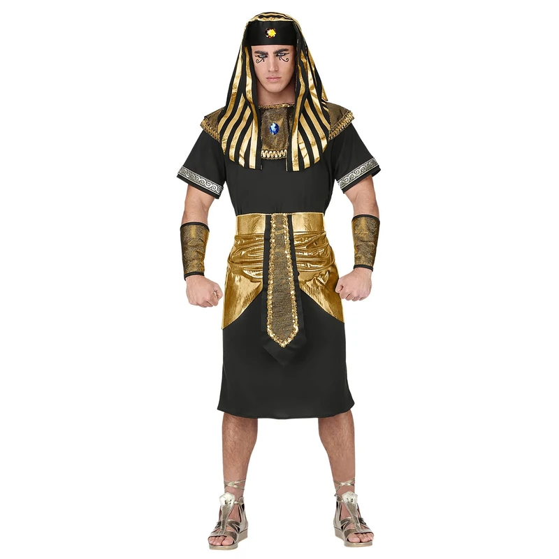 W WIDMANN MILANO Party Fashion - Pharaoh Costume for Men, Egyptians, Ancient Times, Carnival, Theme Parties