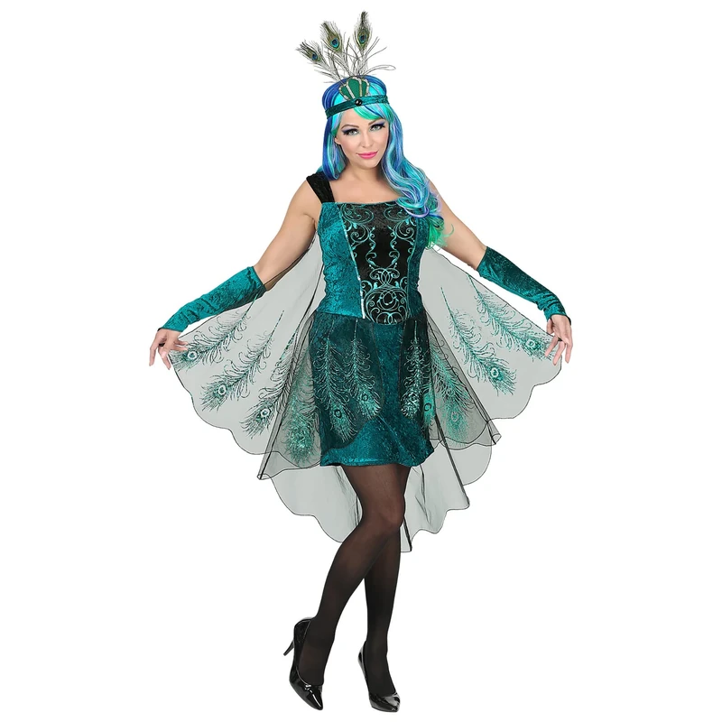 Widmann Pixie Womens Ladies Peacock Fairy Adult Fancy Dress Costume Outfit S
