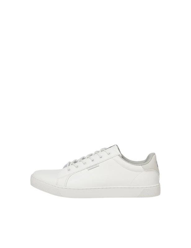 JACK & JONES Jfwtrent Pu Bright White 19 Noos, Men’s Low-Top Sneakers, (Bright White), 11 UK (45 EU)