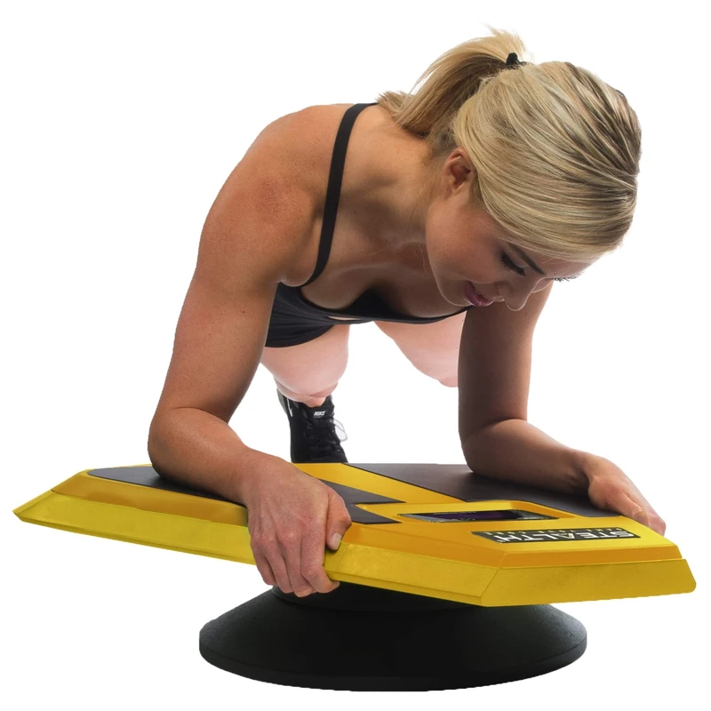Stealth Plankster - Dynamic Ab Plank Workout, Interactive Fitness Board Powered by Gameplay Technology for a Healthy Back and Strong Core (Fly Yellow)