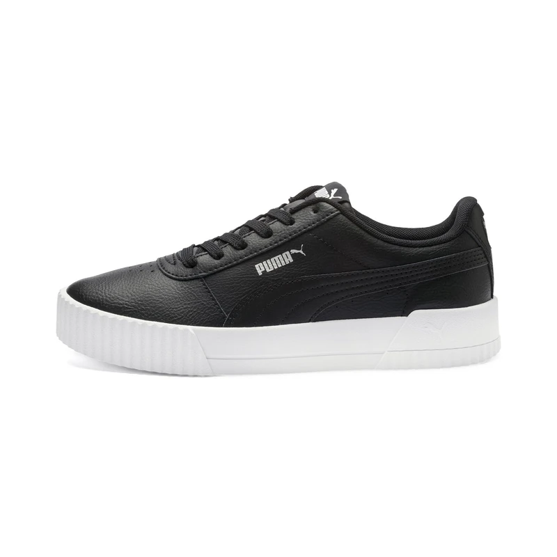 PUMA Women's Carina L Sneaker, Black Black White Silver, 7.5 UK - Image 1