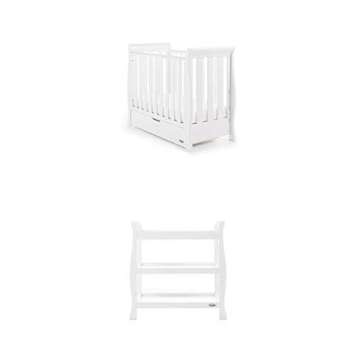 Obaby Stamford Sleigh Space Saver 2 Piece Room Set - White