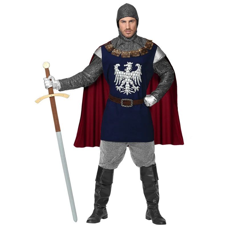W WIDMANN MILANO Party Fashion - Knight Costume for Men, Middle Ages, Crusader, Carnival, Theme Parties