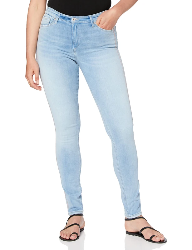 Cross Jeans Women's Natalia Skinny Jeans, Blue (Light Blue Shiny 107), W29/L30 (Size: 29/30)