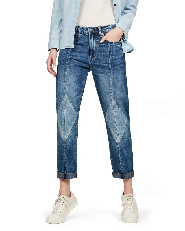 G-Star Women's 3301 Mid Boyfriend Diamond Jeans, Blue (lt vintage aged diamond restored D12845-9657-A280), 26W / 30L - Image 1