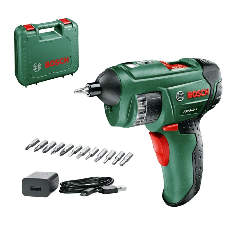 Bosch Home and Garden 0603977005 Akkuschrauber PSR Select (1,5 Ah, 3,6 Volt System, mit Micro USB, im Handwerkskoffer), 3.6 V