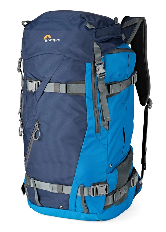 Lowepro Powder BP 500 AW Outdoor Backpack (Blue) for Walking, Hiking, Trekking and Winter Sports for Photo/Video Equipment and Personal Items (Fits DSLR/Mirrorless and Accessories) LP37231-PWW