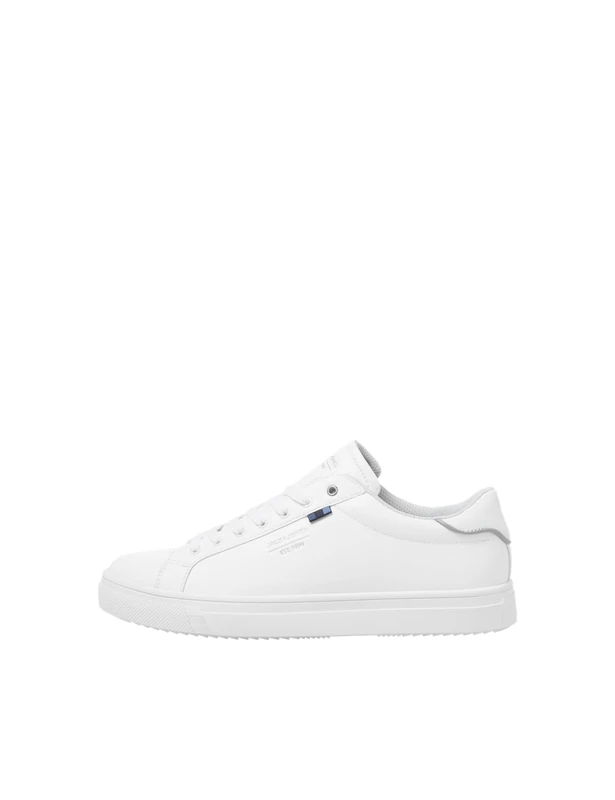 JACK & JONES Jfwtrent Pu Bright White 19 Noos, Men’s Low-Top Sneakers, (Bright White), 8 UK (42 EU)