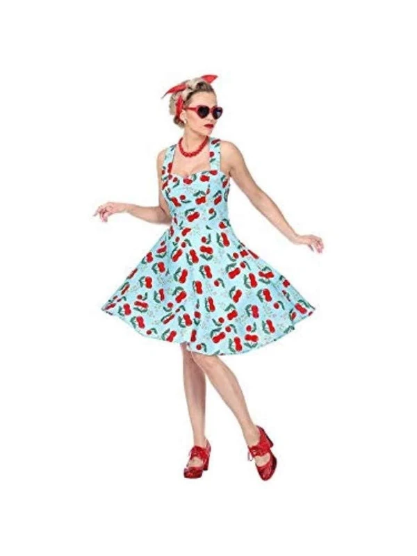 Widmann 50s Fashion Cherries Dress with Petticoat - Size M