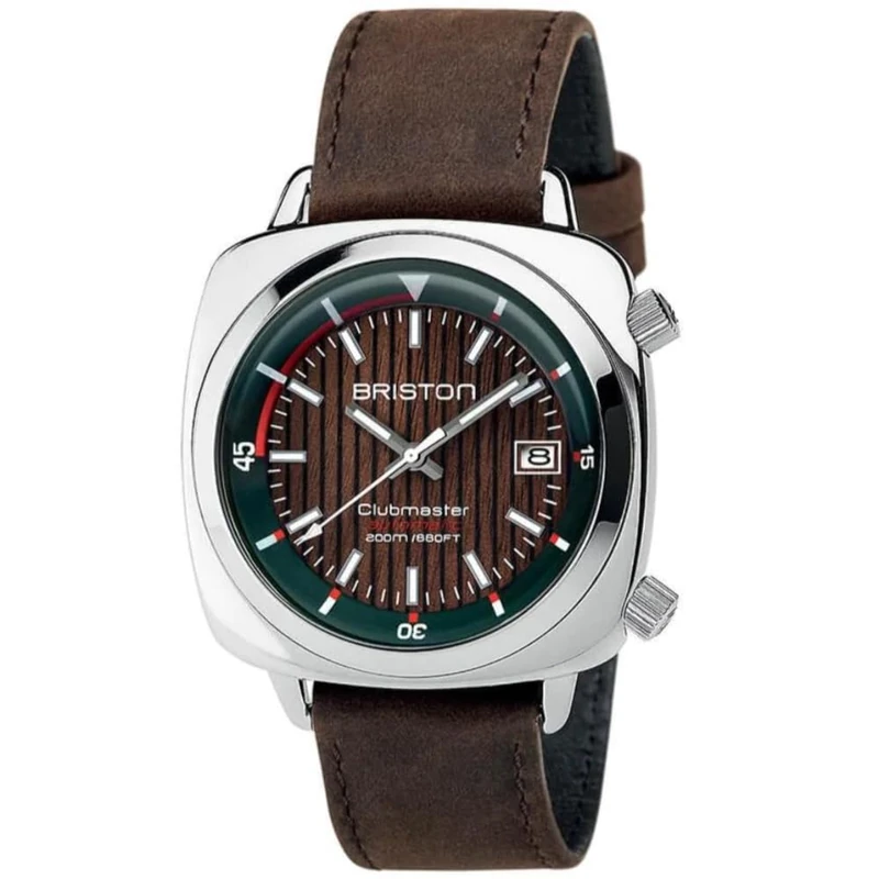 BRISTON - Clubmaster Diver Yachting Steel - HMS Automatic English Green, Green, Strap