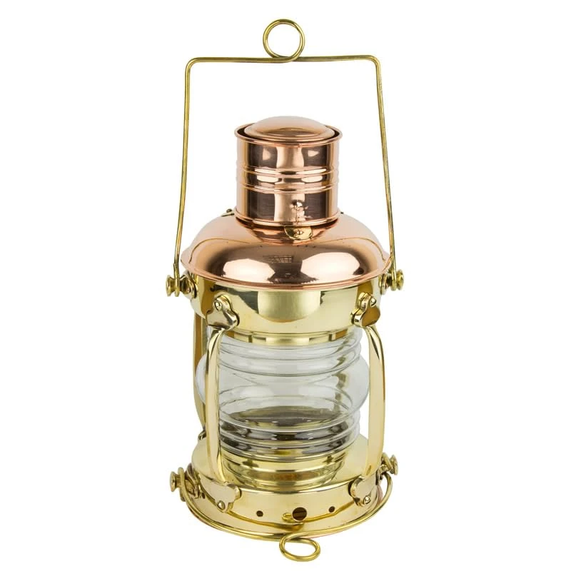 Nauticalia Brass/Copper Anchor Oil Lamp, 29cm