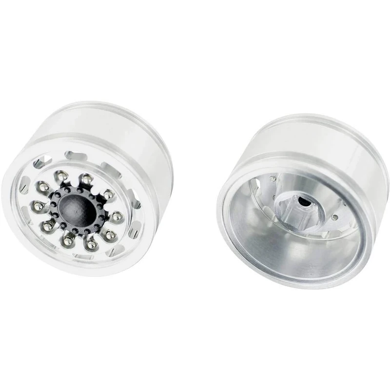 Carson 500907412 1:14 Alloy Wheel Wide Long (2) AG-VA, Silver