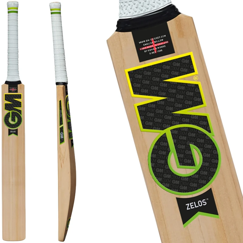 Gunn & Moore GM Cricket Training Bat | Thin Narrow to Improve Technique & Accuracy | Zelos | Prime English Willow | Full Size Suitable for Players 175cm / 5' 9" & over