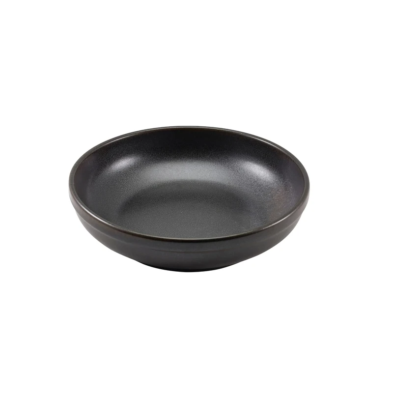 Genware Terra Porcelain Black Coupe Bowl 23cm, CB-PBK23, Pack of 6