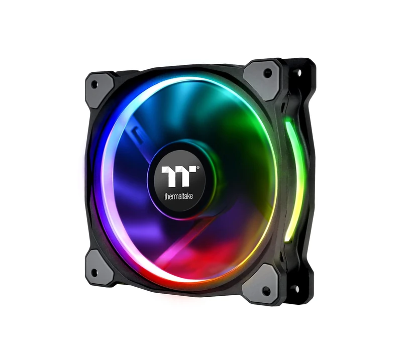 Thermaltake CL-F076-PL12SW-A Riing Plus 12 RGB Radiator Fan Lumi Plus TT Premium Edition Combo Kit - Black